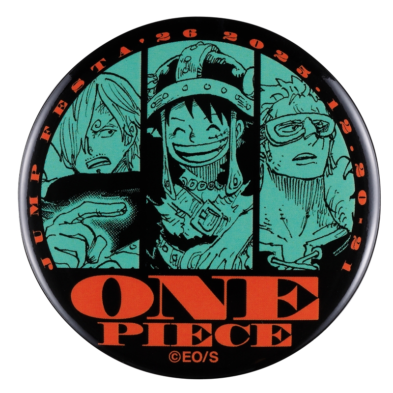 ＪＦ限定　『ＯＮＥ　ＰＩＥＣＥ』缶バッジ付きＴシャツ　フリーサイズ　ＢＥ４－ＪＦ
