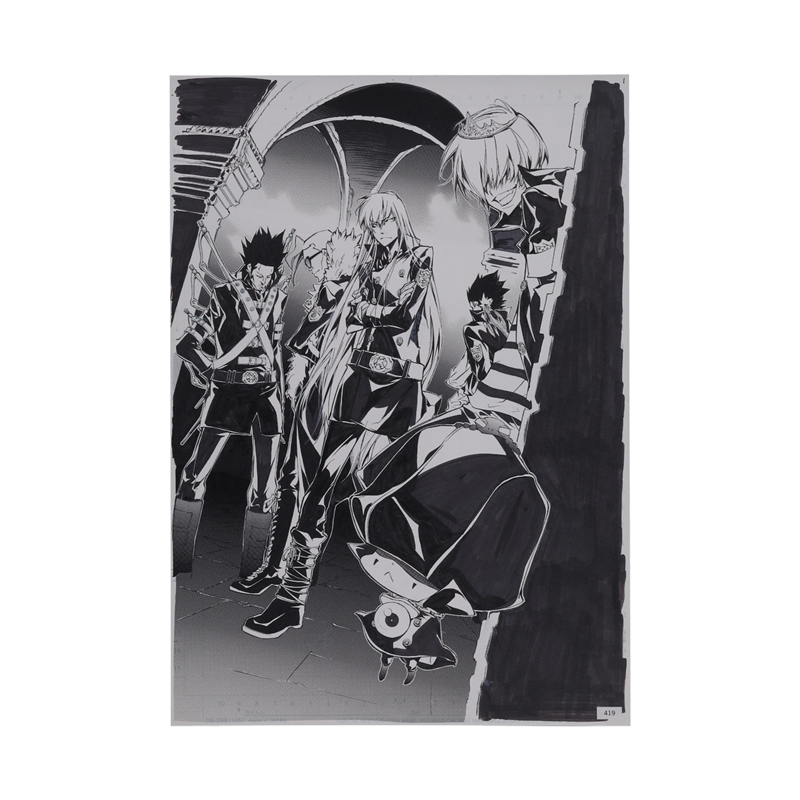 『家庭教師ヒットマンＲＥＢＯＲＮ！』複製原稿４枚セット　ヴァリアー　＜天野明展　東京凱旋＞　ＢＥ４