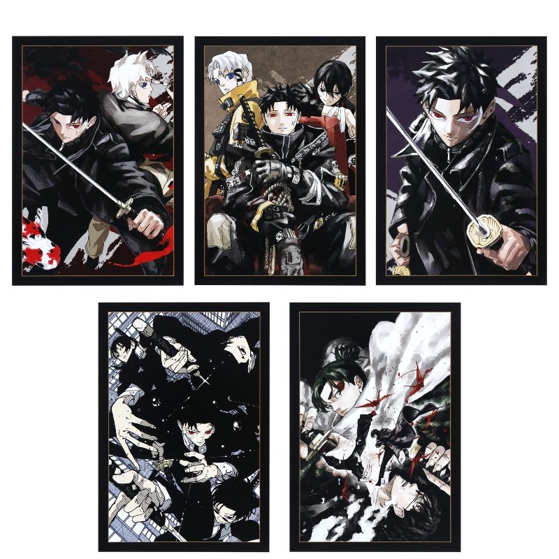 『カグラバチ』フレーム付きポストカード５枚セット　ＣＯＬＯＲ　ＢＥ４－ＡＮＴ