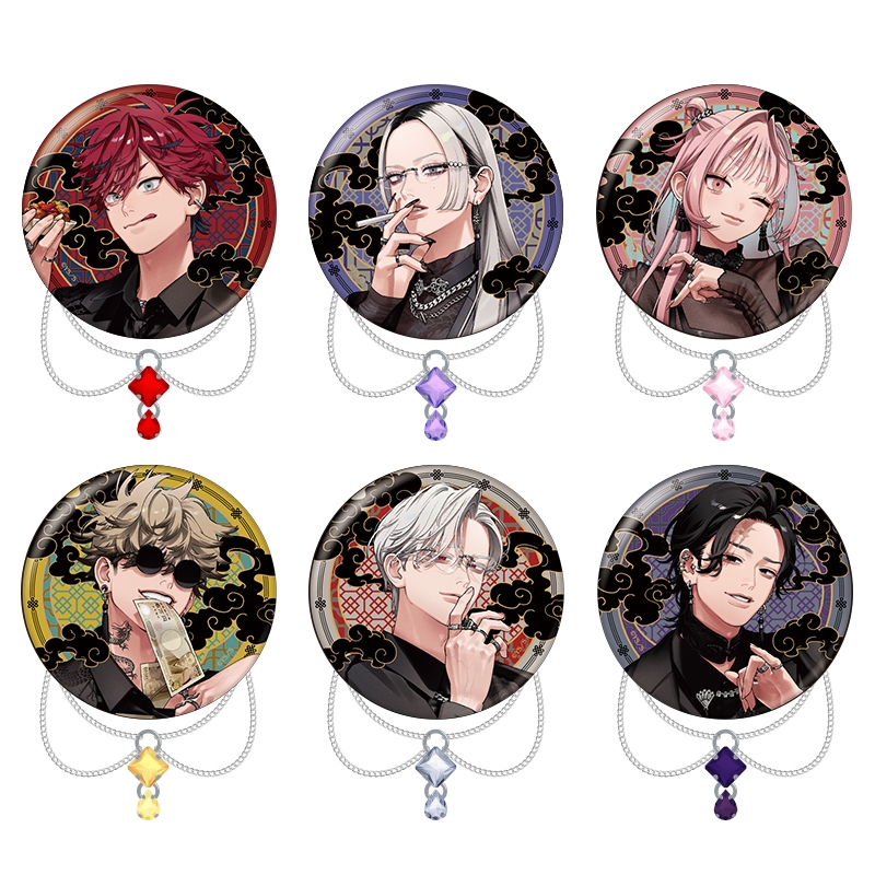 『極楽街』トレーディングチェーン付き缶バッジ【近すぎて美しい極近店ver】