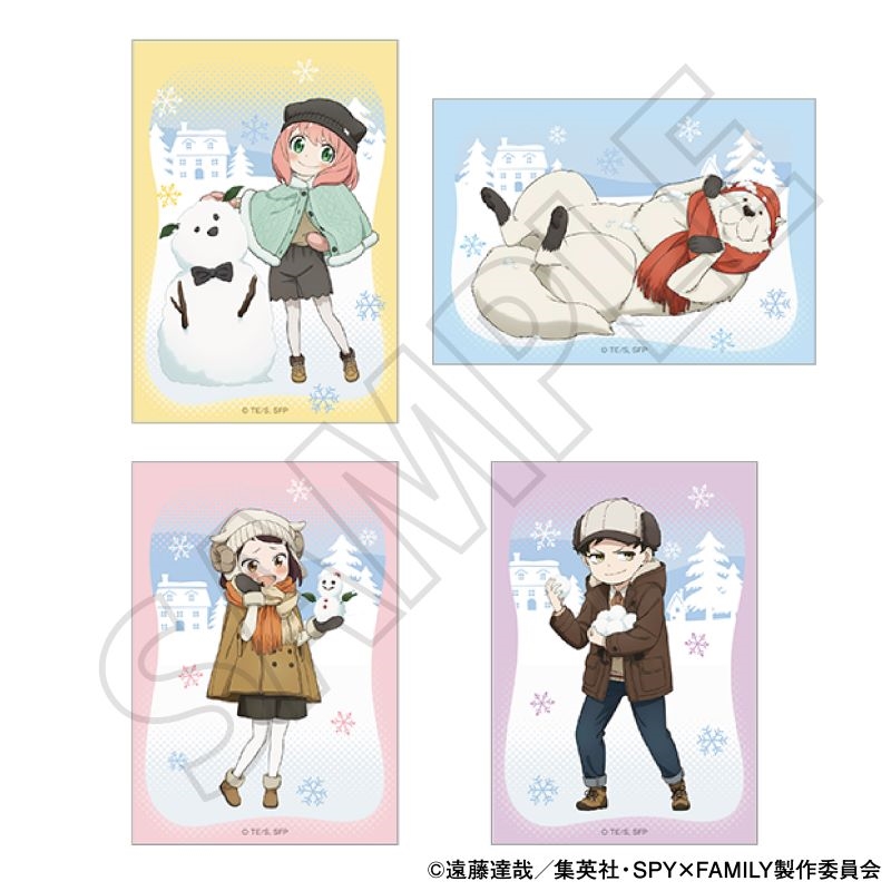 『SPY×FAMILY』ブロマイドセット(アーニャ・フォージャー、ボンド・フォージャー、ダミアン・デズモンド、ベッキー・ブラックベル)/ゆきあそび