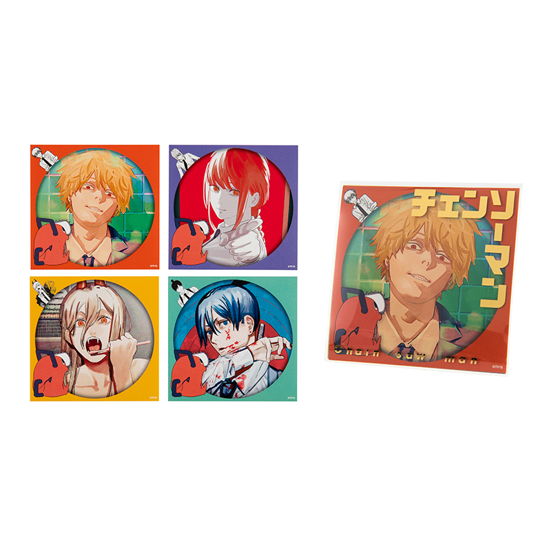 『チェンソーマン』箔入りクリアケーススタンド付きシール4枚セット BB4−JF