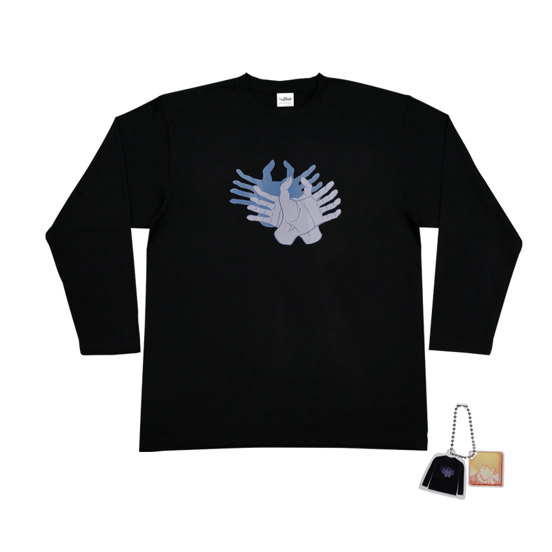 『ワールドトリガー』ロングＴシャツ　フリーサイズ　チャーム付き【影絵（カニ）】　ＢＤ１