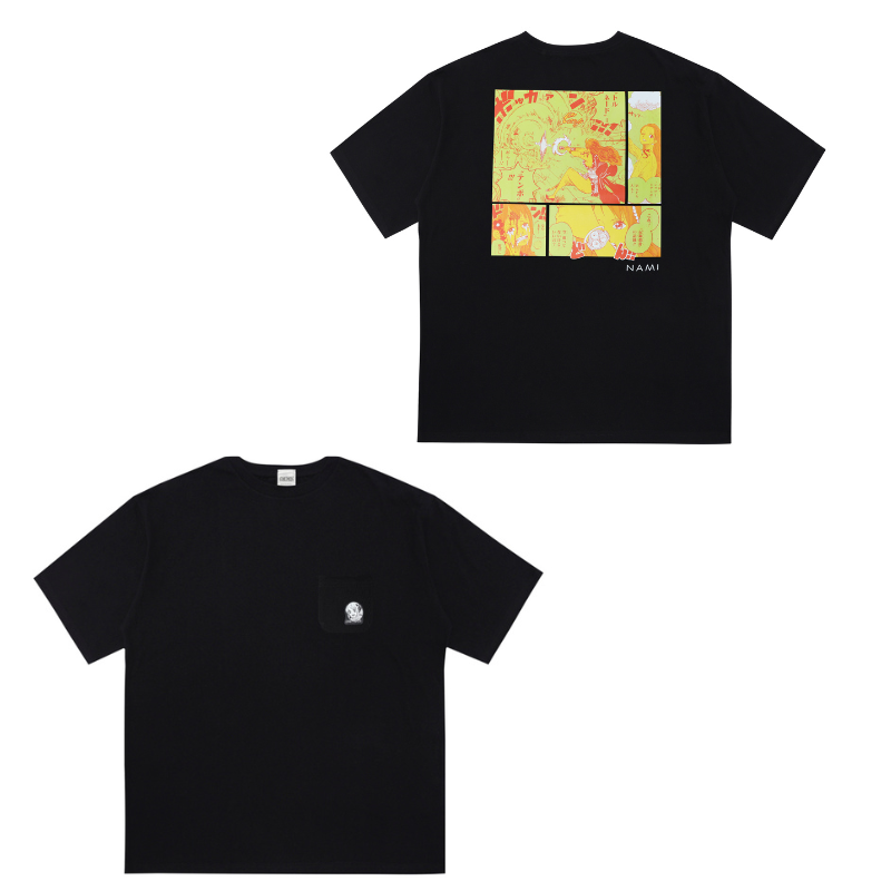 『ONE PIECE』ポケット付きビッグシルエットTシャツ “HEROES” ナミ BD3