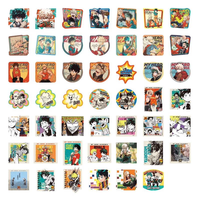 JCS限定 『僕のヒーローアカデミア』アートステッカー −RIVALS− 全種セット (全48種入り) BD3