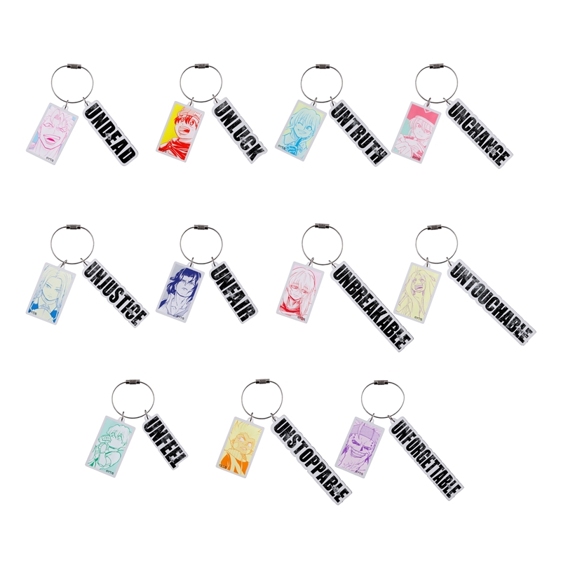 『アンデッドアンラック』否定能力デカフォント&否定者2連アクリルキーホルダーコレクション 全種セット (全11種入り) BD4−JF