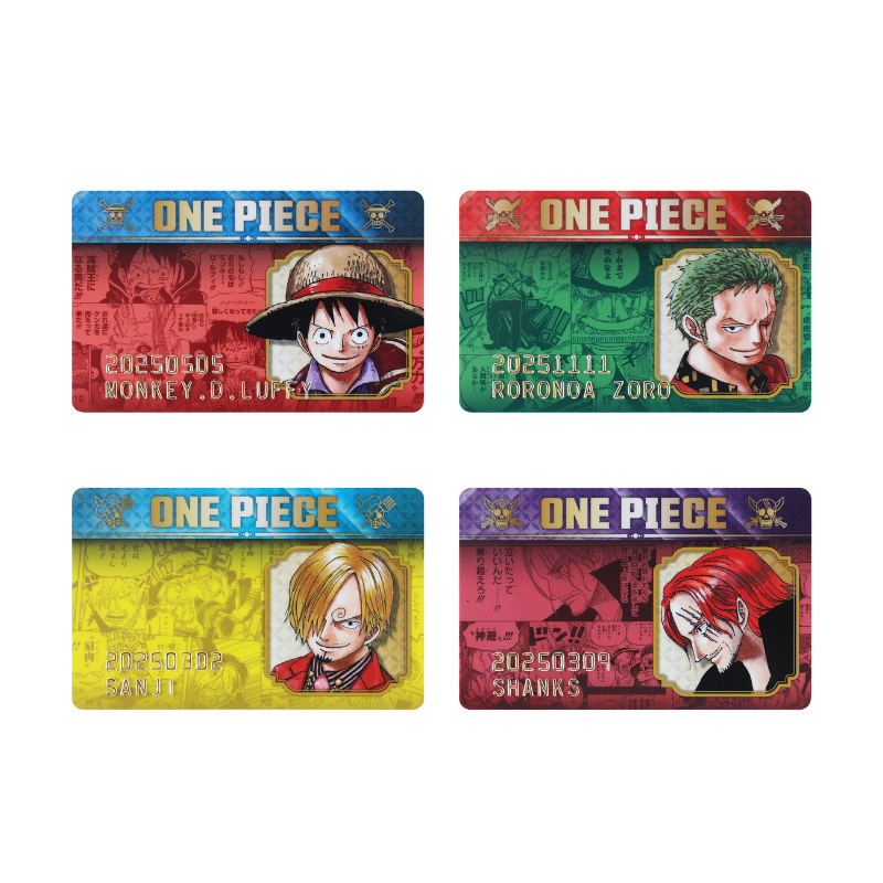 『ONE PIECE』バースデイコレクションカード2025 4枚セット(ルフィ/ゾロ/サンジ/シャンクス) BE1
