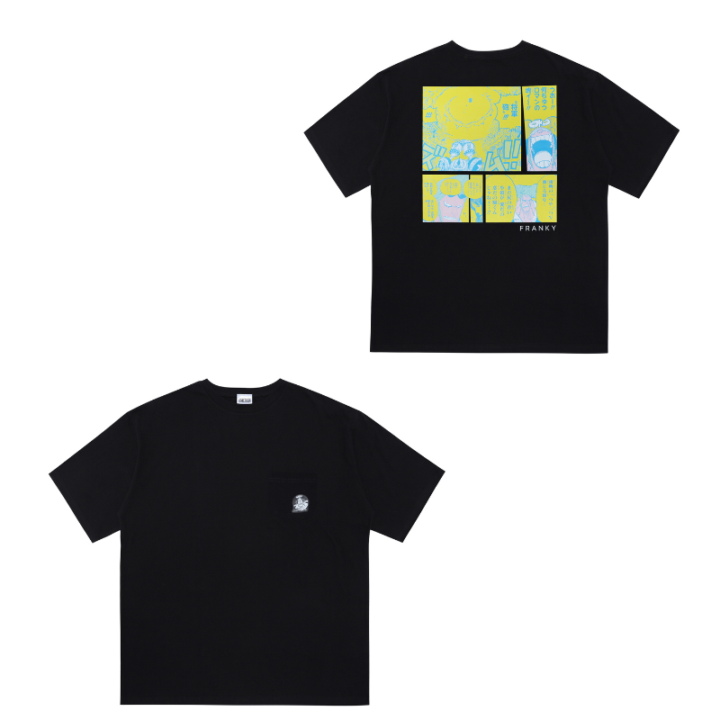 『ONE PIECE』ポケット付きビッグシルエットTシャツ “HEROES” フランキー BE1