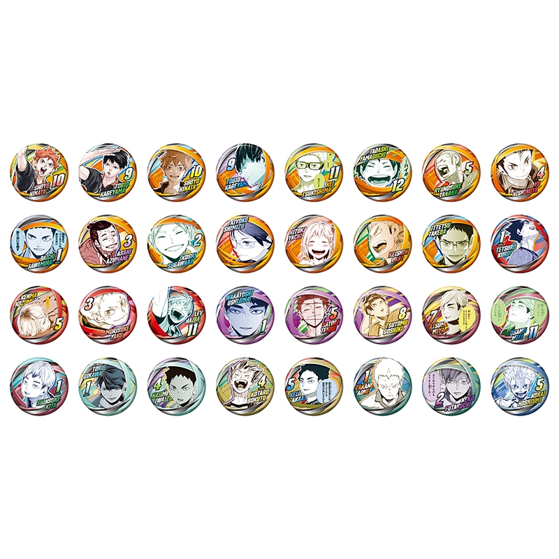 『ハイキュー！！』コレクション缶バッジ　「ＦＵＮ！！」　（全３２種／ランダム１種入り）　＜ハイキュー！！　ＦＡＮ　ＰＡＲＫ＞　ＢＥ２