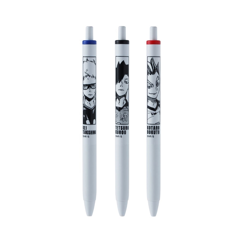 『ハイキュー！！』ボールペン３本セット　月島蛍／黒尾鉄朗／木兎光太郎　＜ハイキュー！！　ＦＡＮ　ＰＡＲＫ＞　ＢＥ２