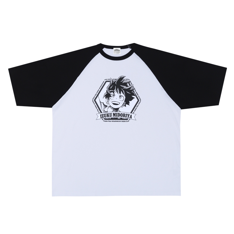 『僕のヒーローアカデミア』ラグランTシャツ “HEROES” 緑谷出久 BE3
