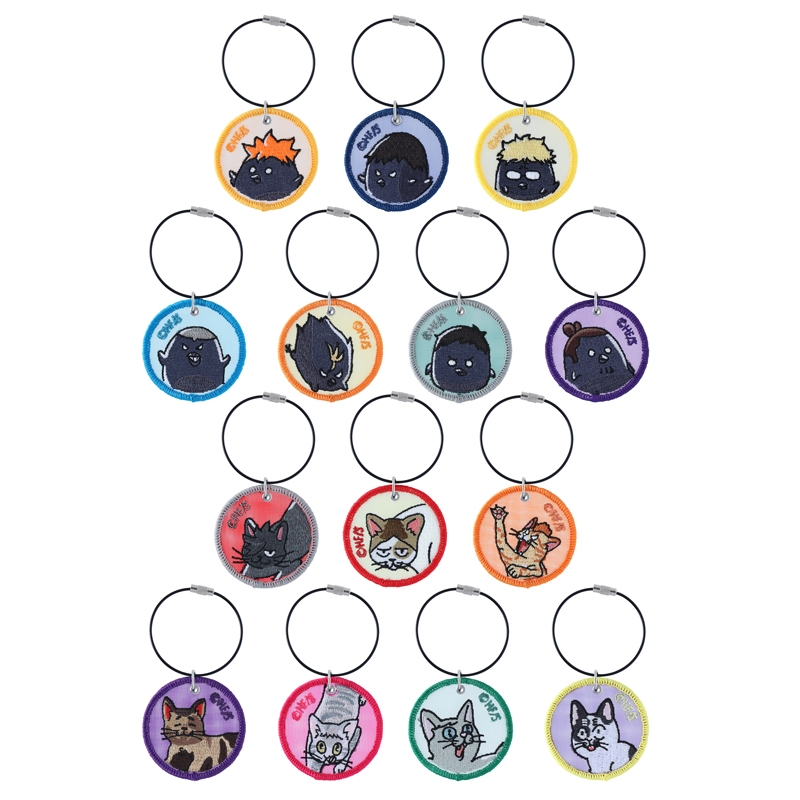 『ハイキュー！！』メッシュ刺繍キーホルダーコレクション　動物Ｖｅｒ．　（全１４種／ランダム１種入り）　＜ハイキュー！！　ＦＡＮ　ＰＡＲＫ＞　ＢＥ２