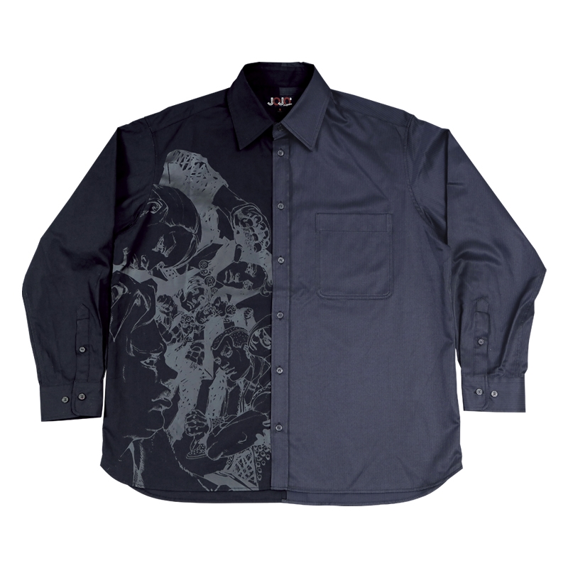 ＪＯＪＯ　ｍａｇａｚｉｎｅ特製アシンメトリーシャツ　暗殺チームカラー　ＸＳサイズ　ＢＥ２