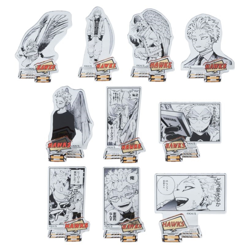 ＪＣＳ限定　『僕のヒーローアカデミア』アクリルフィギュアコレクション“ＨＥＲＯＥＳ”　ホークス　全種セット　（全１０種入り）　ＢＥ４