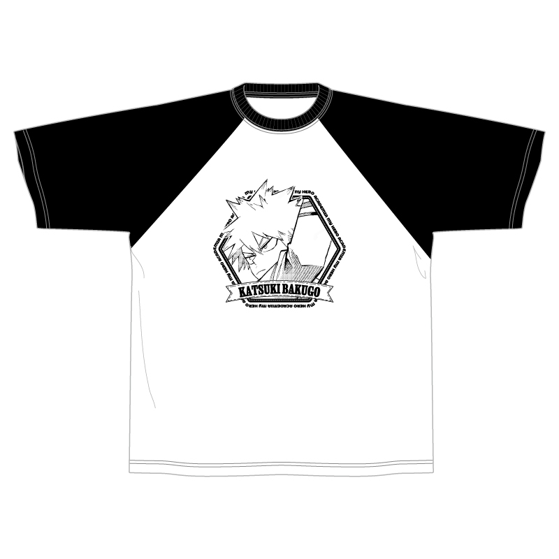 『僕のヒーローアカデミア』ラグランＴシャツ　“ＨＥＲＯＥＳ”　爆豪勝己　ＢＦ２