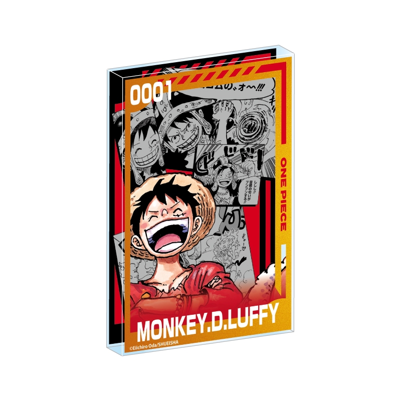 『ＯＮＥ　ＰＩＥＣＥ』箔ｏｎアクリルブロック　“ＨＥＲＯＥＳ”　モンキー・Ｄ・ルフィ　ＢＦ２