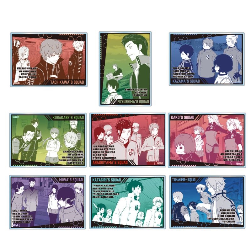 『ワールドトリガー』箔入りアクリルカードコレクション　第１弾−Ａ級部隊−　（全９種／ランダム１種入り）　ＢＦ１